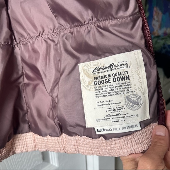 Eddie Bauer Women’s Vintage Goose-Down Hooded Puffer Vest – Size Small - Picture 4 of 5